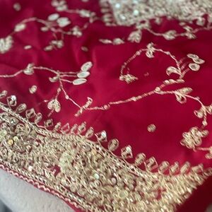 Wedding Zardosi Silk Sari - Readymade